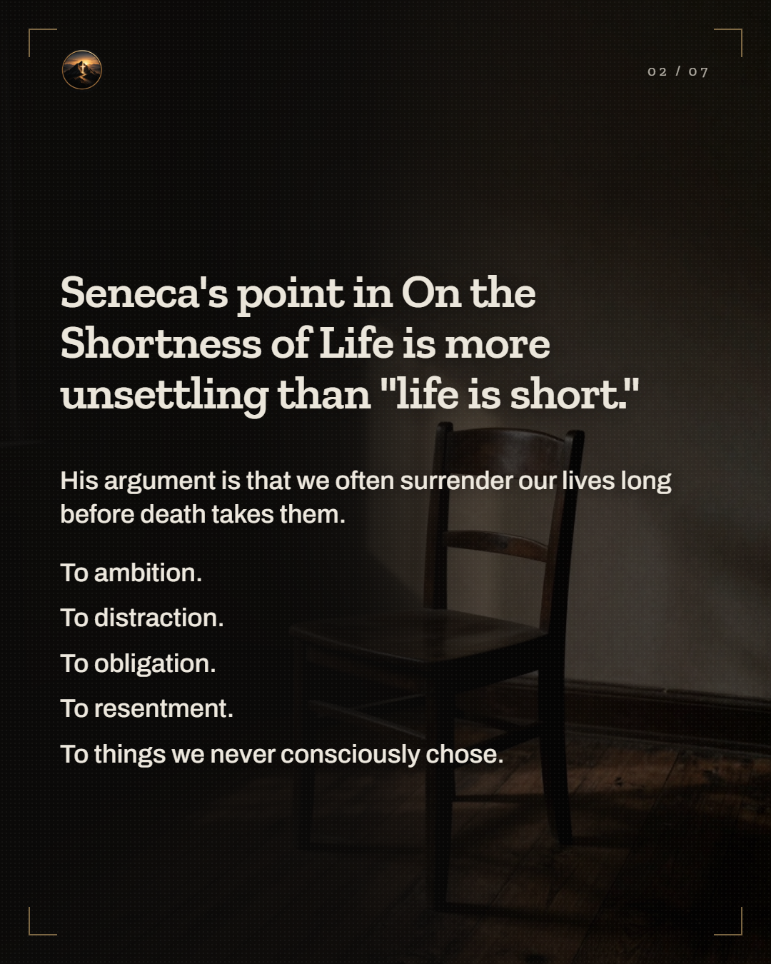 WHAT HAS YOUR LIFE BEEN SPENT ON? - slide 2