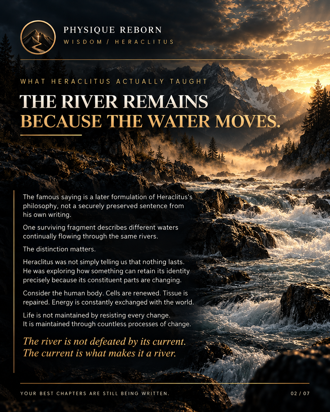 Heraclitus: You Cannot Step Into the Same River Twice - slide 2